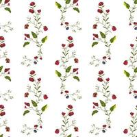 floral sem costura ilustração vetorial de fundo. design para uso em todo o papel de embrulho de impressão de tecido têxtil e outros. design de impressão repetível de flor de primavera vintage pronto para imprimir gráfico vetor