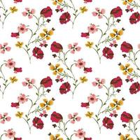 floral sem costura ilustração vetorial de fundo. design para uso em todo o papel de embrulho de impressão de tecido têxtil e outros. design de impressão repetível de flor de primavera vintage pronto para imprimir gráfico vetor