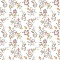 floral sem costura ilustração vetorial de fundo. design para uso em todo o papel de embrulho de impressão de tecido têxtil e outros. design de impressão repetível de flor de primavera vintage pronto para imprimir gráfico vetor