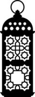 lâmpadas árabes ramadã, decoração islâmica, ilustração de silhueta de contorno vetorial vetor