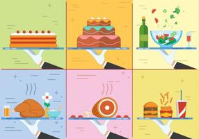 Comida Flat Flat Flat Design Gratuita vetor