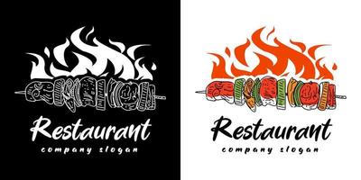 design de logotipo shish kebab.