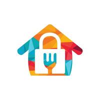 modelo de design de logotipo de vetor de segurança alimentar em casa. design de ícone de segurança alimentar.