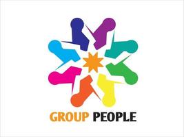 logotipo de pessoas do grupo vetor