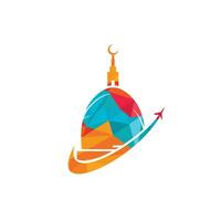 viagens islâmicas e design de logotipo de vetor de turismo.