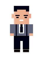 pixel de personagem de homem 8 bits vetor