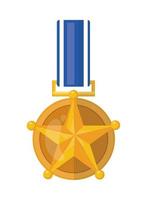 medalha estrela de ouro vetor