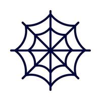 ícone de teia de aranha de halloween linear vetor