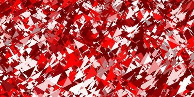 padrão de vetor vermelho claro com estilo poligonal.