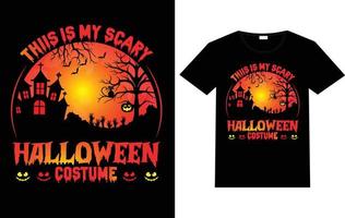 desenho de t-shirt halloween vetor