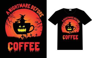 desenho de t-shirt halloween vetor