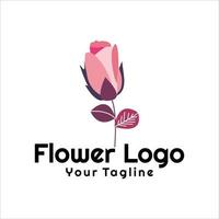 modelo de logotipo de flor criativa vetor