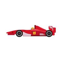 ícone de vetor de vista lateral de carro de corrida vermelho