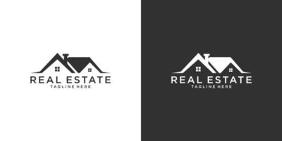 conceito de design de vetor de telhado e logotipo em casa. logotipo imobiliário