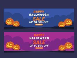 modelo de banner de halloween vetor