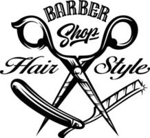 ícone de logotipo de barbearia vintage vetor