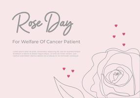 fundo de dia de rosas para o bem-estar do paciente com câncer flor símbolo de amor
