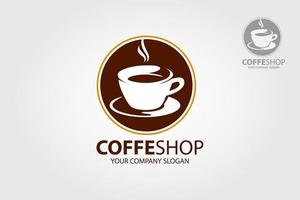 modelo de logotipo de vetor de cafeteria. logotipo profissional para marca de cafeteria, café ou restaurante.