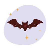 ilustração de morcego voador bonito para impressões, cartões, cartazes e quaisquer projetos de design. vetor