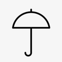 ícone de guarda-chuva simples isolado no fundo branco vetor