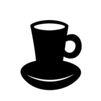 xícara de ilustração vetorial de silhueta de café expresso vetor