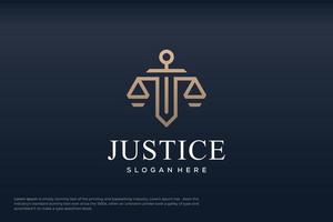 coleção de modelo de logotipo de lei de justiça vetor