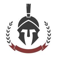 capacete espartano. modelo de logotipo de vetor. vetor