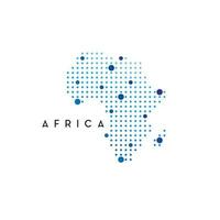 modelo de design de logotipo de mapa de áfrica usando o conceito pontilhado vetor