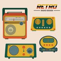 ilustração vetorial de design de rádio retrô vetor