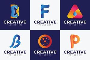 coleção de design de logotipo moderno para branding e identidade corporativa vetor