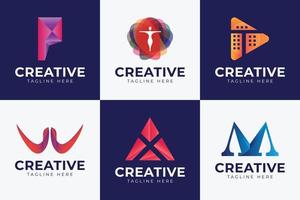 coleção de design de logotipo moderno para branding e identidade corporativa. vetor