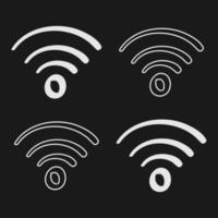 ícone de hotspot wifi desenhado à mão no estilo doodle vetor