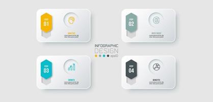 conceito de negócio de modelo infográfico com diagrama. vetor