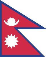 bandeira desenhada à mão do nepal rupia nepalesa desenhada à mão vetor