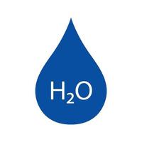 gota molécula de água h2o. ilustração vetorial vetor