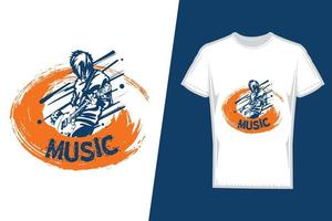 design de camiseta de música. vetor de design de t-shirt de música. para impressão de camisetas e outros usos.