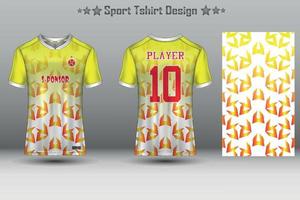 maquete de camisa de futebol design de camisa de futebol sublimação esporte coleção de design de camiseta para corrida, ciclismo, jogos, motocross vetor