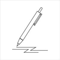 design de vetor de logotipo de ícone de caneta, esta imagem pode ser usada para fazer logotipos de empresas e outros