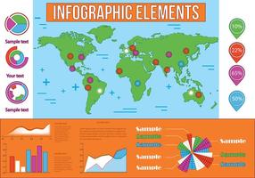 Elementos vetoriais de infografia gratuitos vetor