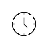relógio, temporizador, modelo de logotipo de ilustração vetorial de ícone de linha pontilhada de tempo. adequado para muitos propósitos. vetor