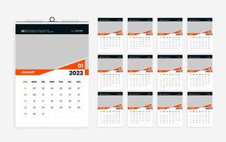 modelo de design de calendário 2023 vetor