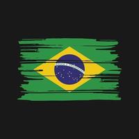 vetor de escova de bandeira do brasil. desenho da bandeira nacional