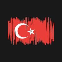 escova de vetor de bandeira da Turquia. vetor de pincel de bandeira nacional