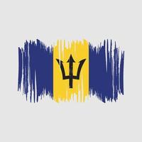 escova de vetor de bandeira de barbados. vetor de pincel de bandeira nacional