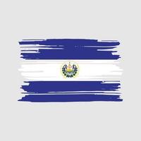 vetor de pincel de bandeira de el salvador. desenho da bandeira nacional