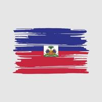 vetor de escova de bandeira do haiti. desenho da bandeira nacional