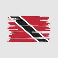 vetor de pincel de bandeira de trinidad e tobago. desenho da bandeira nacional