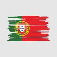 vetor de escova de bandeira de portugal. desenho da bandeira nacional