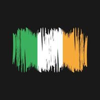 escova de vetor de bandeira da Irlanda. vetor de pincel de bandeira nacional