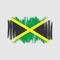 escova de vetor de bandeira da jamaicana. vetor de pincel de bandeira nacional